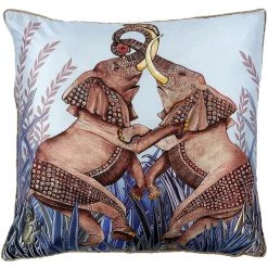 Scully & Scully Dancing Elephants On Silk Pillows