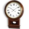 Scully & Scully Inlaid Mahogany Drop Dial Clock