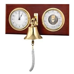 Scully & Scully Barometer & Quartz Clock With Brass Bell