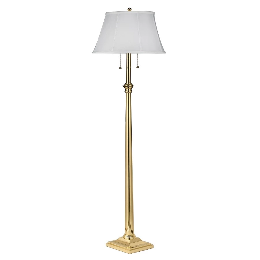Scully & Scully Tapered Brass Floor Lamp 1 Scully & Scully Tapered Brass Floor Lamp