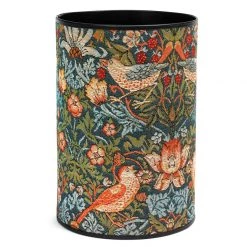 Scully & Scully Strawberry Thief Tapestry Wastebasket, Blue