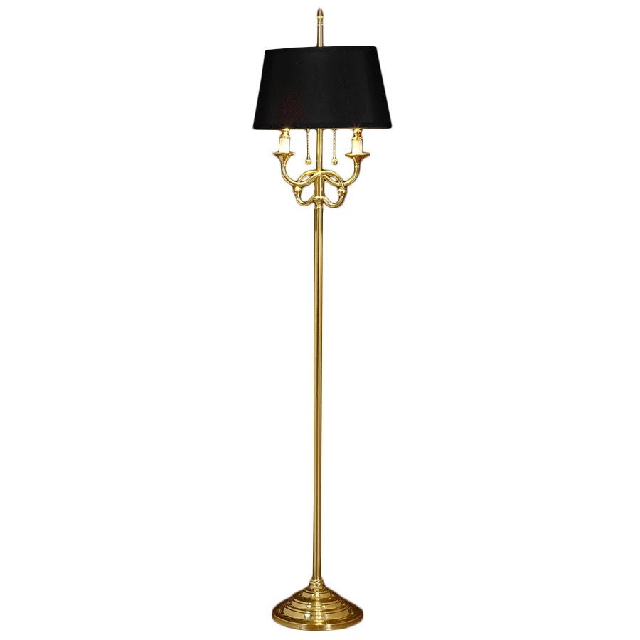 Scully & Scully Double-Pull Chain Brass Floor Lamp 1 Scully & Scully Double-Pull Chain Brass Floor Lamp