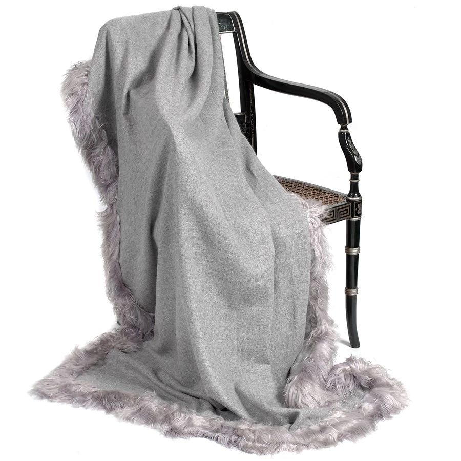 Scully & Scully Alpaca Fur Trimmed Throws 2 Scully & Scully Alpaca Fur Trimmed Throws - Image 2