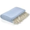 Scully & Scully Cashmere Cream Fringed Throws