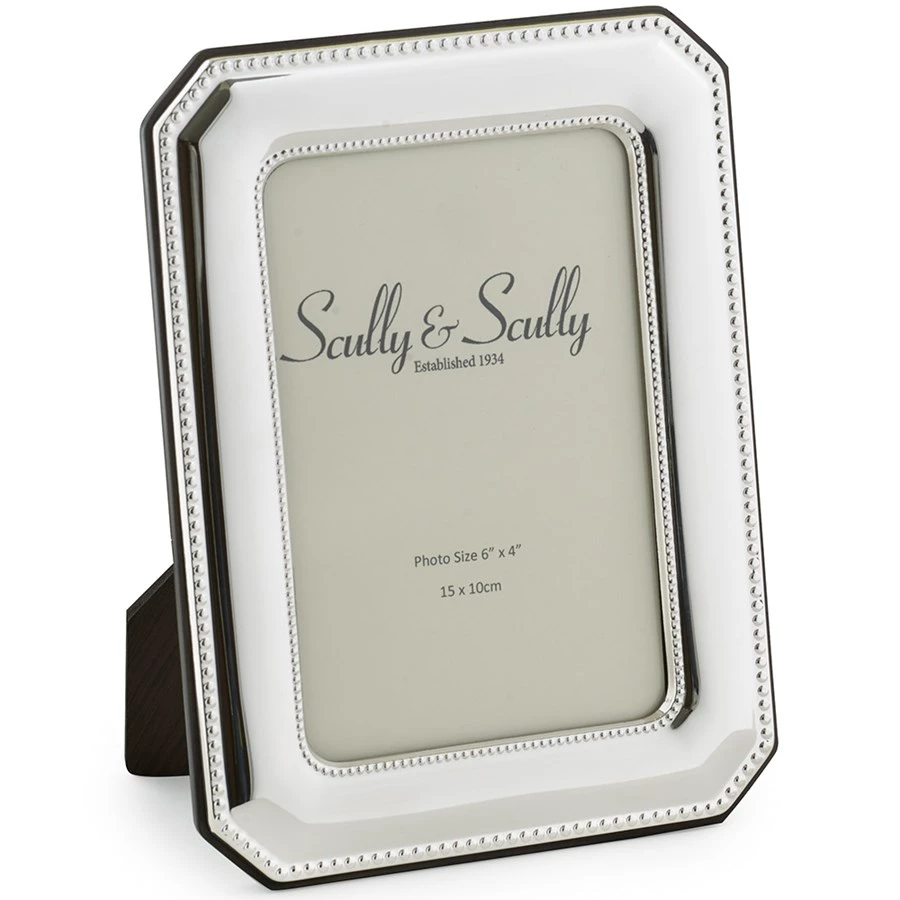 Scully & Scully Sterling Silver Beaded Octagonal Frames 1 Scully & Scully Sterling Silver Beaded Octagonal Frames