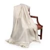 Scully & Scully Woven Cashmere Throw, White