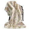 Scully & Scully Faux Fur Lynx Australian Geelong Wool Throw