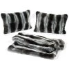 Scully & Scully Faux Fur Chinchilla Bed Runner And Pillow Set