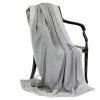 Scully & Scully Cashmere Houndstooth Throw, Grey & White