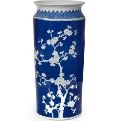 Scully & Scully Plum Blossom Porcelain Umbrella Stand