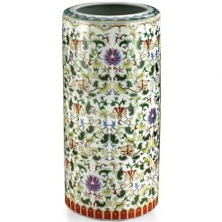 Scully & Scully Lemon & Green Floral Porcelain Umbrella Stand