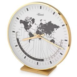 Scully & Scully World Brass Table Clock