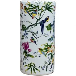 Scully & Scully Flower & Bird Porcelain Umbrella Stand