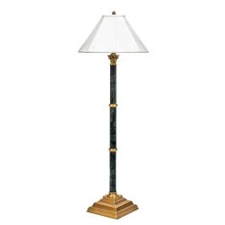 Scully & Scully Dark Green Marble Floor Lamp