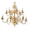 Scully & Scully Polished Brass Chandelier