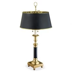 Scully & Scully Gold & Black Candlestick Lamp