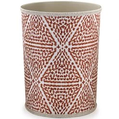 Scully & Scully Madrid Coral Wastebasket & Tissue Box Cover