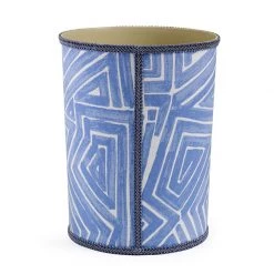 Scully & Scully Maze Periwinkle Tissue Box & Wastebasket