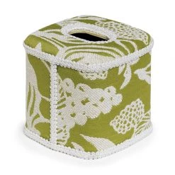 Scully & Scully Tahiti Chartreuse Wastebasket & Tissue Box Cover