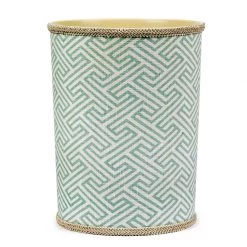 Scully & Scully Infinity Aqua Wastebasket & Tissue Box Cover
