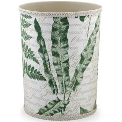 Scully & Scully Botanical Leaves Wastebasket & Tissue Box Cover