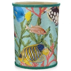 Scully & Scully Tropical Fish Wastebasket & Tissue Box Cover
