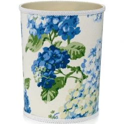 Scully & Scully Hydrangea Blue Wastebasket & Tissue Box Cover