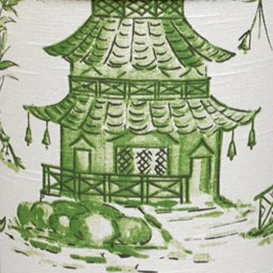 Scully & Scully Jade Pagoda Wastebasket & Tissue Box Cover 2 Scully & Scully Jade Pagoda Wastebasket & Tissue Box Cover - Image 2