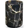 Scully & Scully Eris Black & Gold Marble Wastebasket & Tissue Box