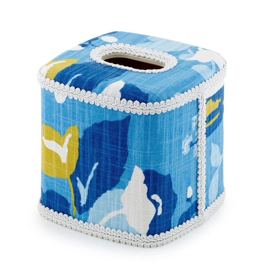 Scully & Scully Blue Pug Wastebasket & Tissue Box Cover 2 Scully & Scully Blue Pug Wastebasket & Tissue Box Cover - Image 2