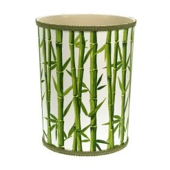 Scully & Scully Bamboo Panda Wastebasket & Tissue Box Cover