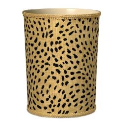 Scully & Scully Pebble Gold Safari Wastebasket & Tissue Box Cover