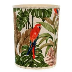 Scully & Scully Parrot Wastebasket & Tissue Box Cover