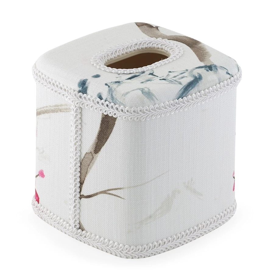 Scully & Scully Cherry Blossom Wastebasket & Tissue Box Cover 2 Scully & Scully Cherry Blossom Wastebasket & Tissue Box Cover - Image 2