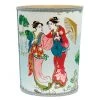 Scully & Scully Chinoiserie Blue Wastebasket & Tissue Box Cover