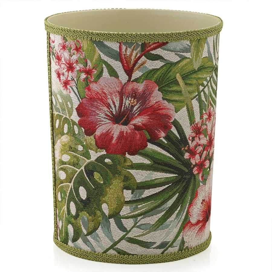 Scully & Scully Paradise Wastebasket & Tissue Box Cover 1 Scully & Scully Paradise Wastebasket & Tissue Box Cover