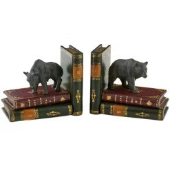 Scully & Scully Leather Books Bull & Bear Bookends