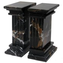 Scully & Scully Renaissance Black & Gold Marble Bookends