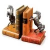 Scully & Scully Leather Books Horse Bookends