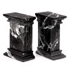 Scully & Scully Renaissance Black Zebra Marble Bookends