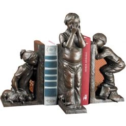 Scully & Scully Hide And Seek Bookends 3 Piece Set