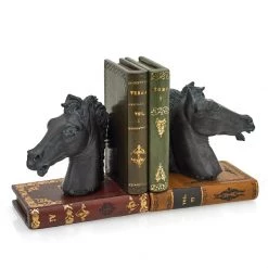Scully & Scully Leather Books Horse Head Bookends