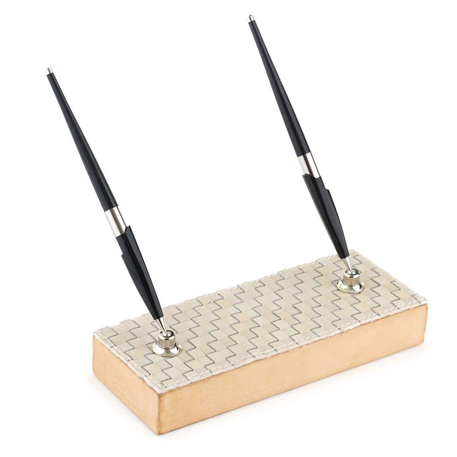 Scully & Scully Florentine Ivory Leather Desk Set 8 Scully & Scully Florentine Ivory Leather Desk Set - Image 8