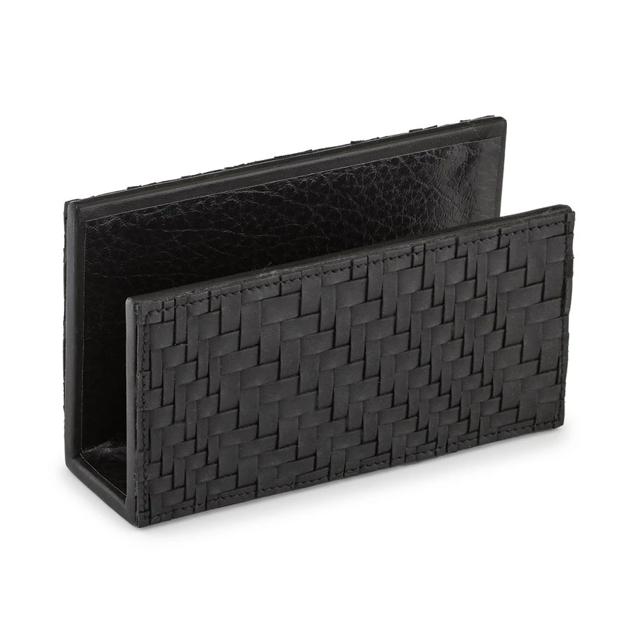 Scully & Scully Florentine Black Leather Desk Set 3 Scully & Scully Florentine Black Leather Desk Set - Image 3