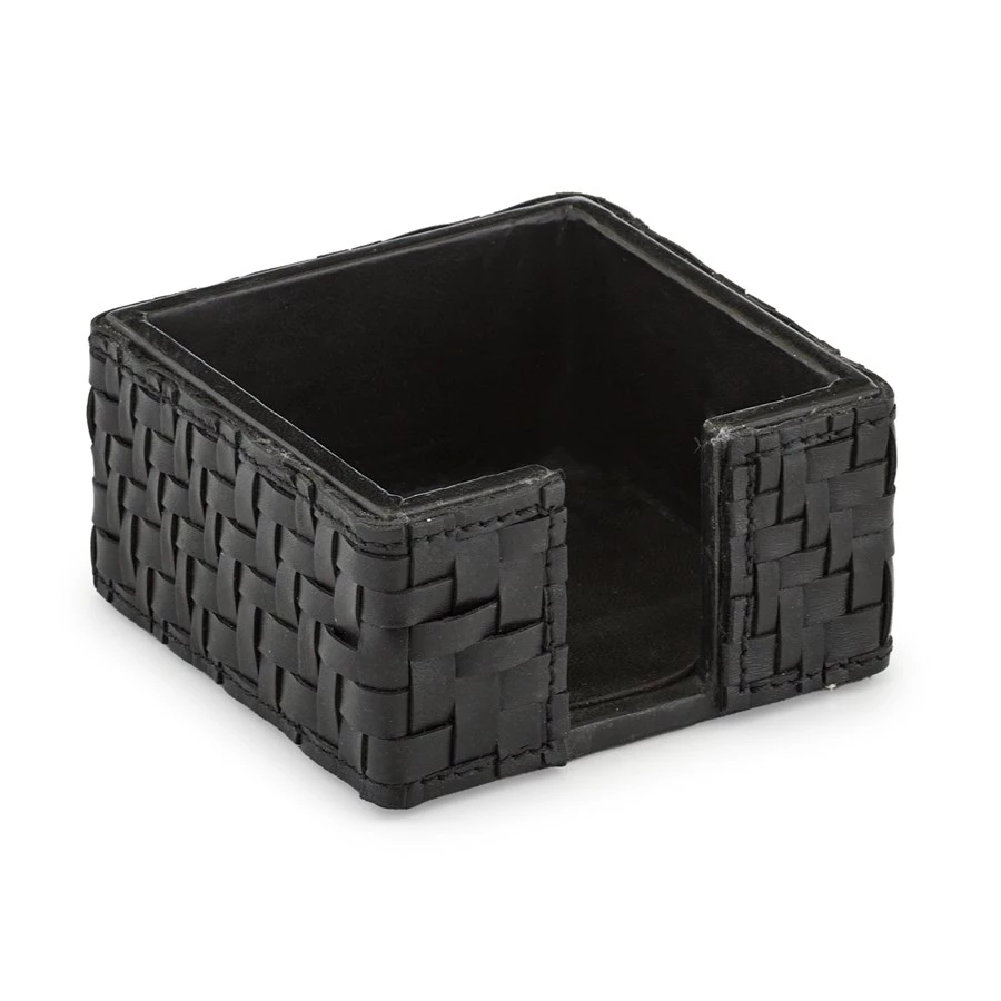 Scully & Scully Florentine Black Leather Desk Set 5 Scully & Scully Florentine Black Leather Desk Set - Image 5