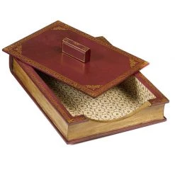Scully & Scully Leather Books Desk Set, Burgundy -Home Decor Shop unnamed file 1683