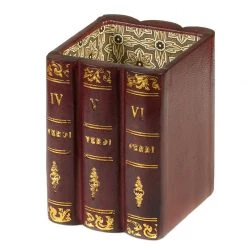 Scully & Scully Leather Books Desk Set, Burgundy -Home Decor Shop unnamed file 1688