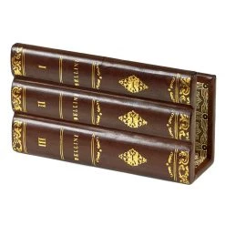 Scully & Scully Leather Books Desk Set, Brown -Home Decor Shop unnamed file 1691