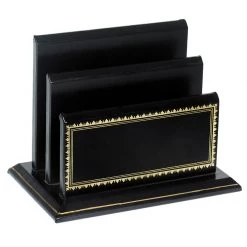 Scully & Scully Florentine Leather Desk Set, Black -Home Decor Shop unnamed file 1753