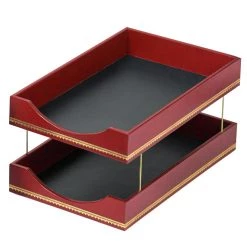 Scully & Scully Florentine Leather Desk Set, Red -Home Decor Shop unnamed file 1762
